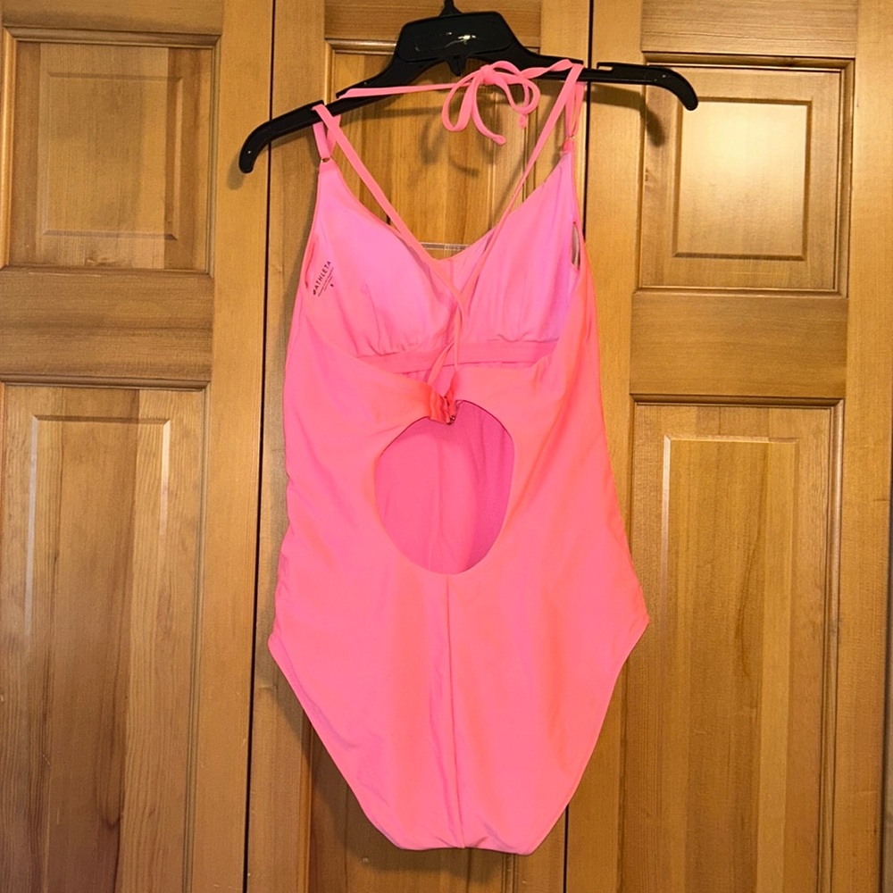 ATHLETA cross cross open back one piece swimsuit